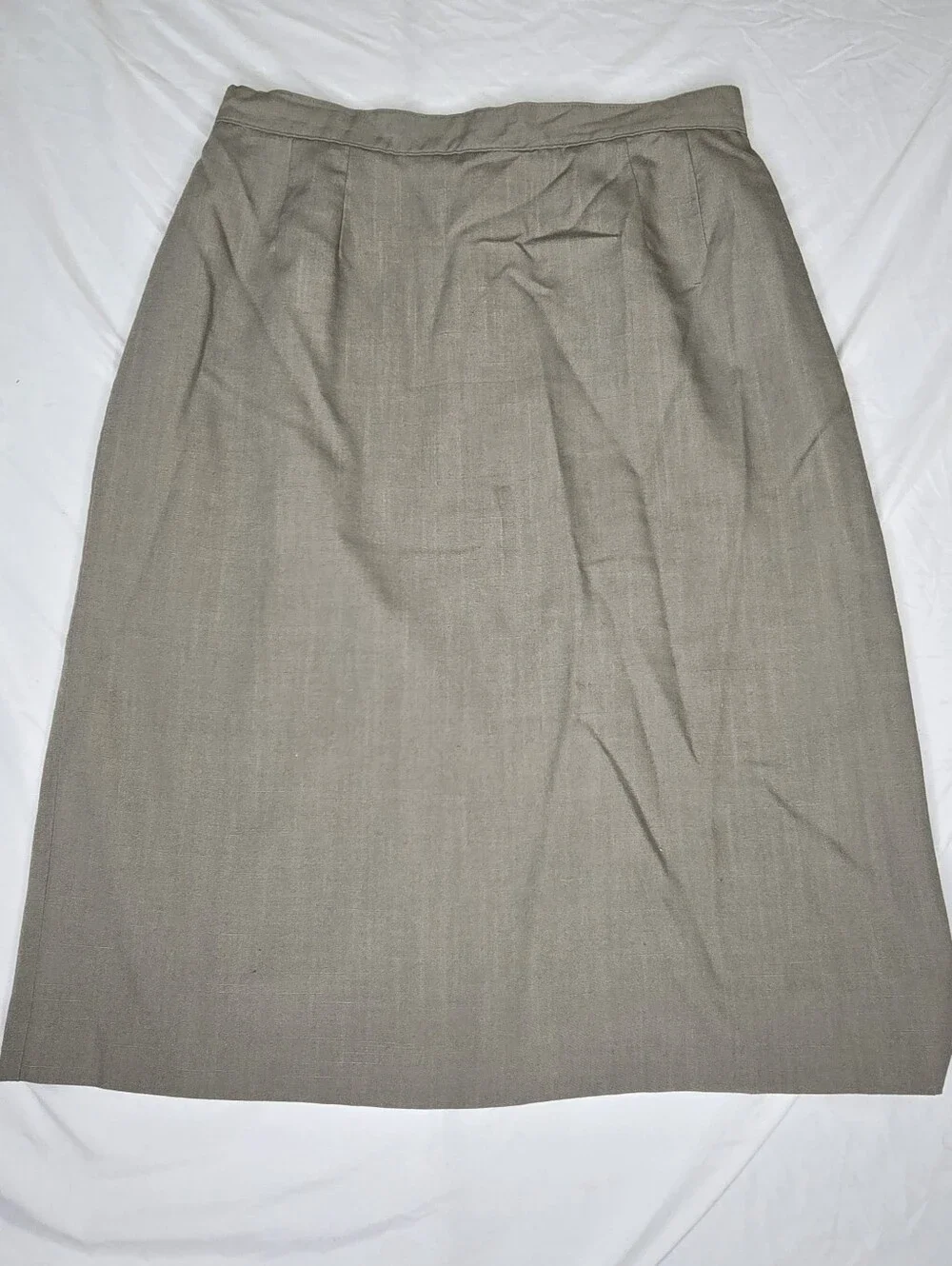 Vintage Prophecy Women’s Skirt Size 16 Taupe Beige A-Line Midi Button Front